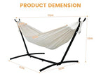 Lazy Daze Portable Hammock with Stand (Black Frame- Beige)