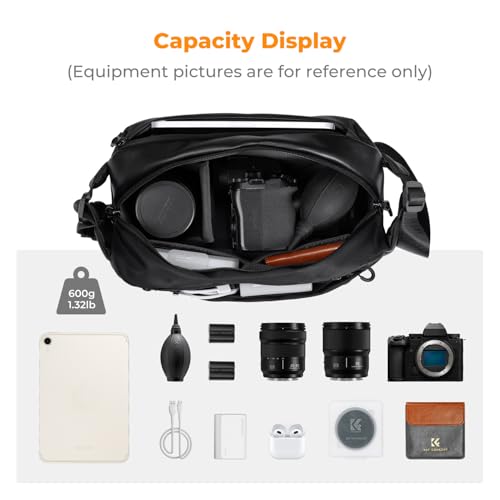 2 in 1 Camera Sling Bag (09 Black Medium)
