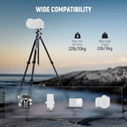LITETRIP LT07 61" Aluminum Travel Tripod for Camera (LT07 w/Clip)