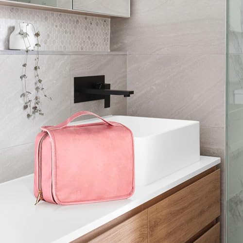 Hanging Travel Toiletry Bag for Women (Cherry Blossom Pink / 1 Pack)