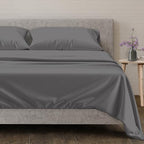 100% Egyptian Cotton Full Size Sheets Set (Full / 02 - Dark Grey)