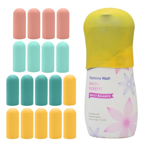 18 Pack Silicone Bottle Covers Travel Essentials for Women Men (18 Pack)