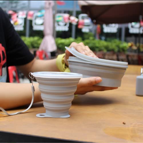 Collapsible Cup for Traveling (4Pack-Pink-Green-Milk Tea-Beige)