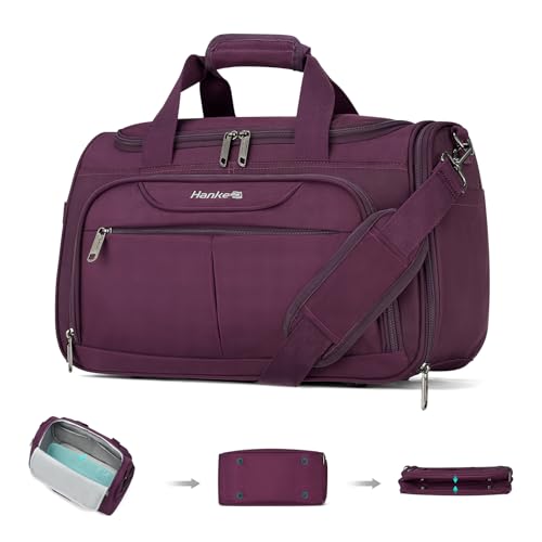 Small Underseat Carry On Luggage Bags for Travel with 10 Pockets (Purple / Underseat Carry-On)