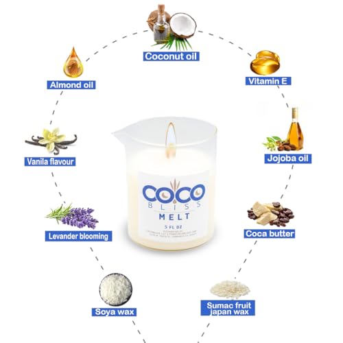 Melt Massage Candle Natural Coconut Moisturizing Body Oil Candle for Women & Men