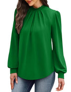Women's Clothing Fall Outfits for Women 2026 Long Sleeve Shirts Blouses Early Spring Fashion Fall Clothes Work Office Teacher Outfits St Patricks Day Shirts Spring Tops Green S (06 - Green / Small)