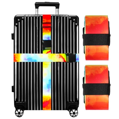 Luggage Straps for Suitcases TSA Approved (Tie-Dye)