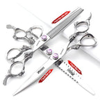 6/7/7.5/8/9-inch professional hair clipper set, stainless steel sharp hair clippers, hairdresser specific scissors (7 in-3pc-A) (7 In-3pc-a)