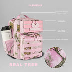 15L Slim Gym Backpack 1000D Travel EDC Daypack (Realtree Apx Flushing Pink)