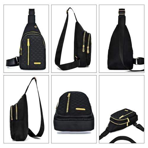 Small Crossbody Bags for Women Travel (Black)