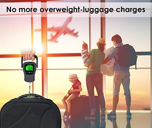 Digital Hanging Luggage Scale with Comfortable Handle and Large Hook