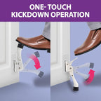 Door Stopper with Adhesive Bracket Stickers (Satin Nickel / 4 INCH X 2 PACK)