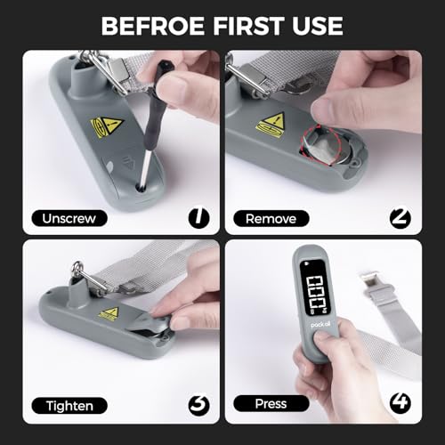 Digital Luggage Scale for Travel (Rock Grey)