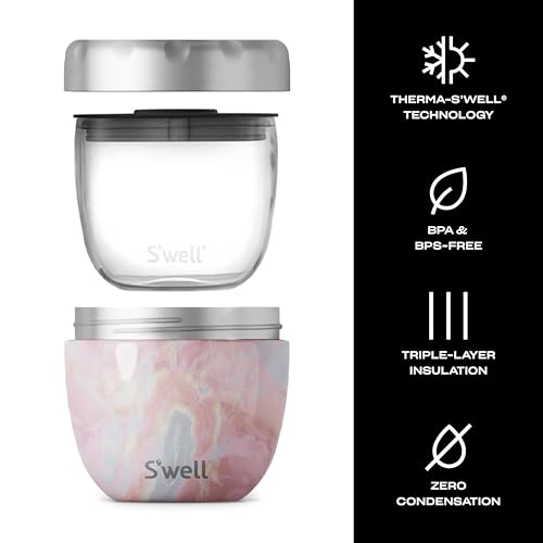 Stainless Steel Food Bowls (Geode Rose / 21.5 ounces)