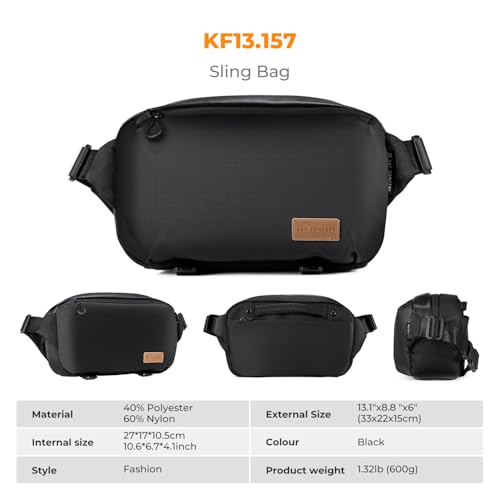2 in 1 Camera Sling Bag (09 Black Medium)