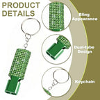 Three Tube Whistle Aluminum Alloy Survival Whistle for Outdoor Needs Sports Referee Emergency (green)