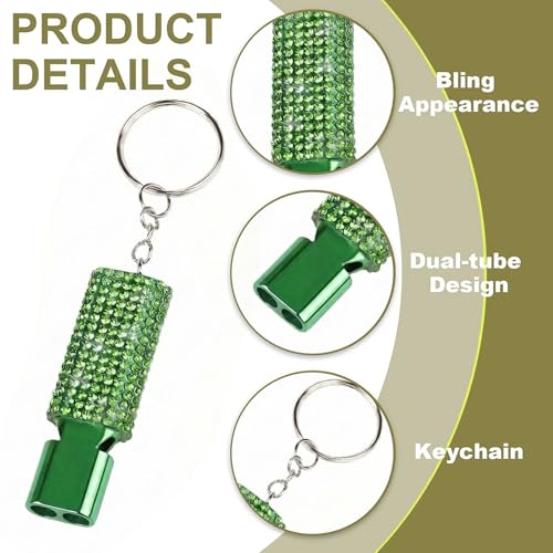 Three Tube Whistle Aluminum Alloy Survival Whistle for Outdoor Needs Sports Referee Emergency (green)