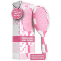 Checkered Hair Brush Detangler (Pink Checkered)