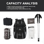 40L Hiking Backpack Lightweight Travel Backpack for Men&Women Outdoor Camping Backpacking (40l-sky Black)