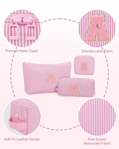 Personalized Initial Makeup Bag 3 (Pink 03)