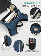 Foldable Small Hiking Backpack with 3 Strap Pockets (Darkgray)