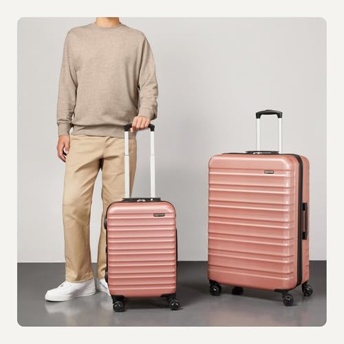 2 Piece Hardshell Suitcases Set (Rose Gold / 2-Piece Set)