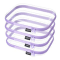Clear Hard Shell Zipper Cases (Purple / 4 Pack(M))