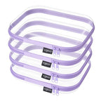 Clear Hard Shell Zipper Cases (Purple / 4 Pack(M))