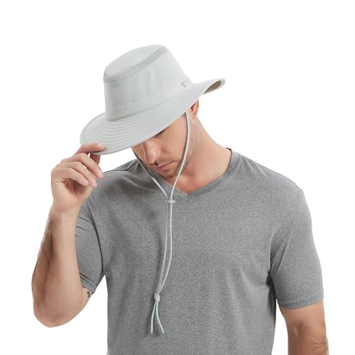 Cimarron Safari Sun Hat with Wide Brim for Outdoor Fishing Hiking (X-Large / Light Grey)