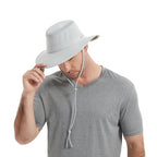 Cimarron Safari Sun Hat with Wide Brim for Outdoor Fishing Hiking (X-Large / Light Grey)