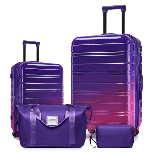 Luggage Sets 4 Piece (Midnight Berry 20-28-Inch / 4 Piece Set (20/28/DB/TB))