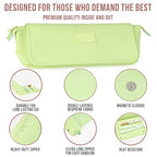 Hair Tools Travel Bag and Heat Resistant Mat (Apple Green)