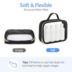 Clear Makeup Bag Travel (05 Black / Full Vacation (Mixed Sizes))