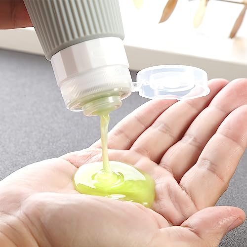 Travel Bottles for Toiletries (3 Ounces / Grey)