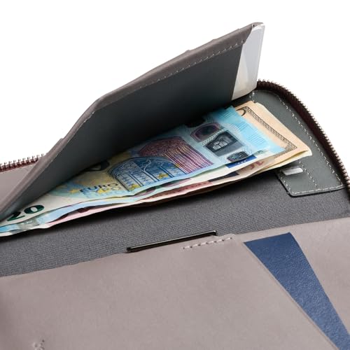 Travel Folio Leather Passport Wallet (Sienna)