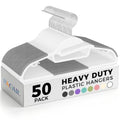 Plastic Hangers 50 Pack with Non (White / 50 pack)