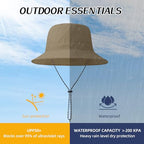 Waterproof Bucket Hats for Woman UPF 50+ Sun Hat Khaki (Khaki)