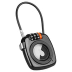 Compatible with Apple AirTag Secure Lock with Wire Cable (Black)