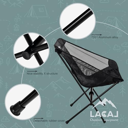 Ultra Light Folding Camping Chair (Black)