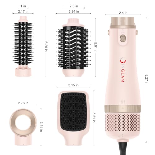 4 in 1 Blow Dryer Brush Set with Cool Shot Button (Pink)
