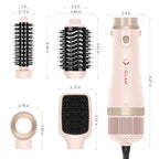 4 in 1 Blow Dryer Brush Set with Cool Shot Button (Pink)