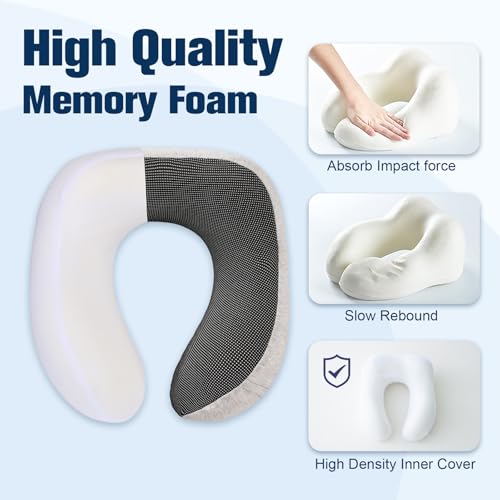 Neck Pillow for Traveling (Light Grey)