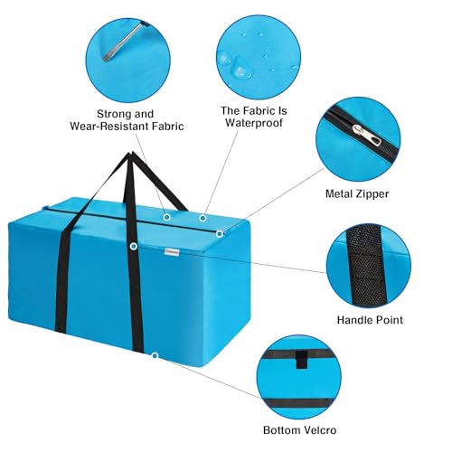 Extra Large Moving Bag Heavy Duty Space Saver Storage bag for Clothing Packing Blue Bag for moving Vaccine Sealed Blue Storage bags (2 Pack Moving Bags)