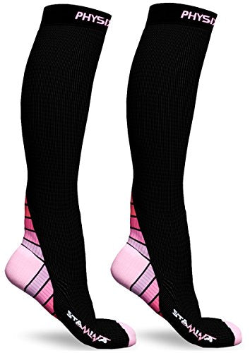 Physix Gear Compression Socks (Black/Pink / XX-Large)