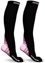 Physix Gear Compression Socks (Black/Pink / XX-Large)