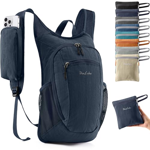 10L Small Hiking Backpack Travel Daypack Lightweight Packable Back Pack for Women Men (Dark Navy)