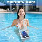 Large Waterproof Phone Pouch Floating (Extra Large, 8.5'' / Blue)