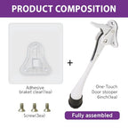 1 Stopper Adhesive Door Stop (White / 6 INCH X 1 PACK)
