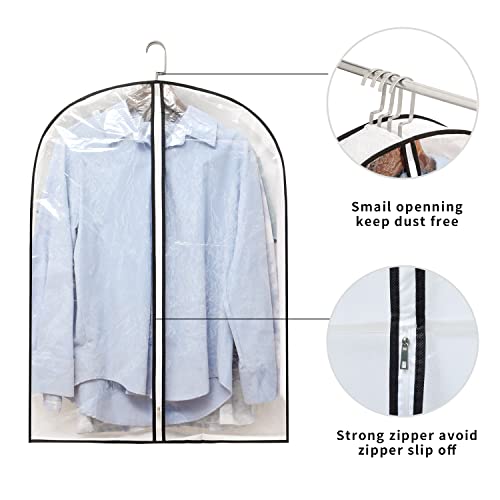 Hanging Clothes Storage with 4" Gusseted Garment Covers (24"x32"x4"/ 6 Pack)