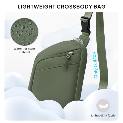 Anti Theft Crossbody Bag for Women Men (4-dark Green)